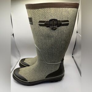 Women’s - Brown /Cream Arctic Shield Chevron - Rain Boots - Size 7